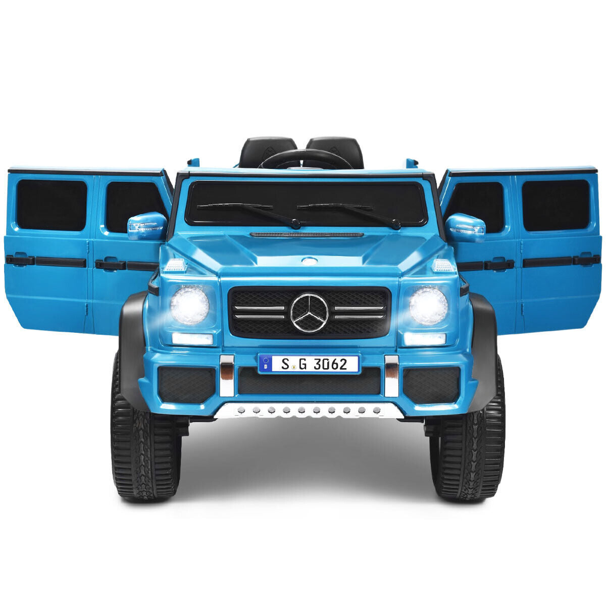 12V Licensed Mercedes-Benz Kids Ride On Car-Black - Navy