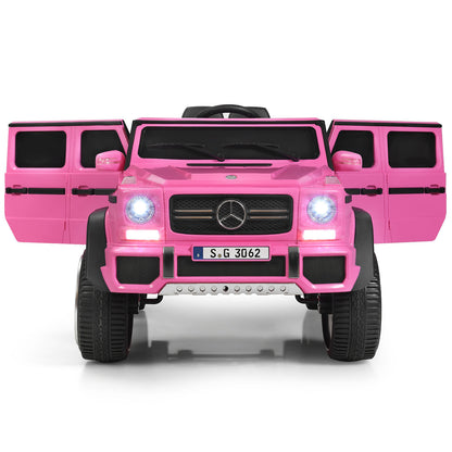 12V Licensed Mercedes-Benz Kids Ride On Car-Black - Pink