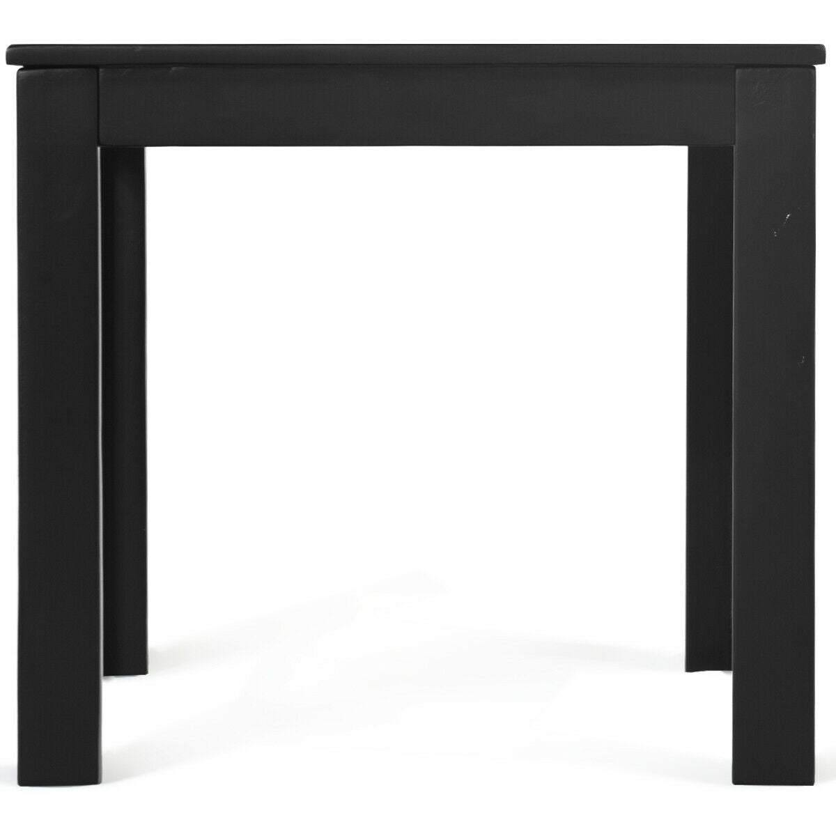 Wooden Square Patio Coffee Bistro Table-Black