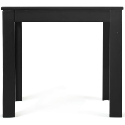 Wooden Square Patio Coffee Bistro Table-Black