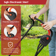 12-AMP 13.5 Inch Adjustable Electric Corded Lawn Mower with Collection Box-Red