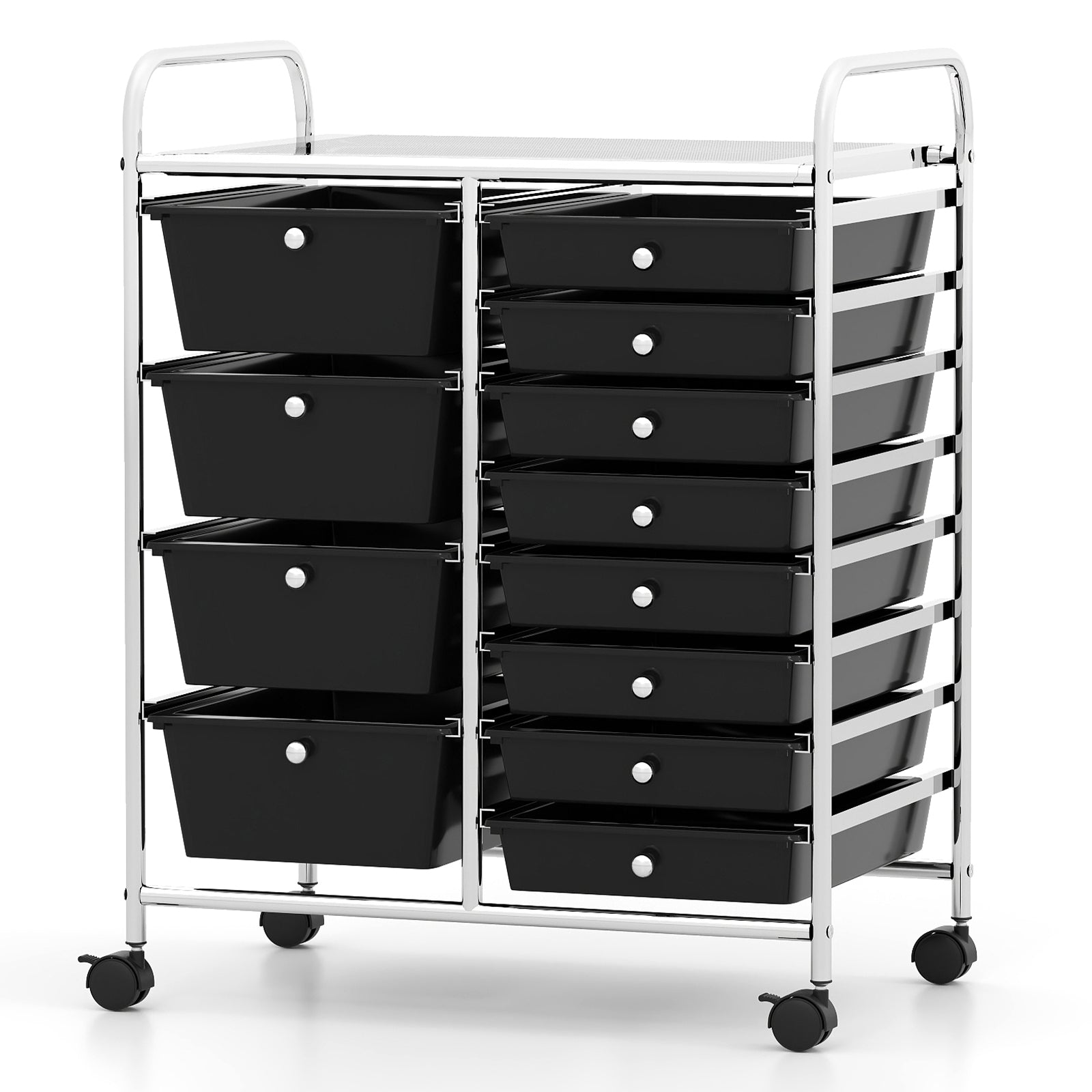 12-Drawer Utility Rolling Cart with Drawers Multi-Use Storage