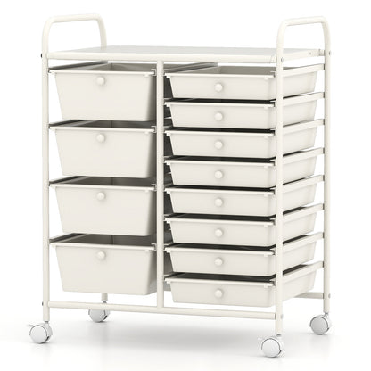 12-Drawer Utility Rolling Cart with Drawers Multi-Use Storage