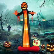 12 Feet Inflatable Grim Reaper Ghost with Built-in LED Lights and Scary Skull