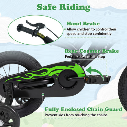 12 Inch Kids Bike with Training Wheels Ages 3-4