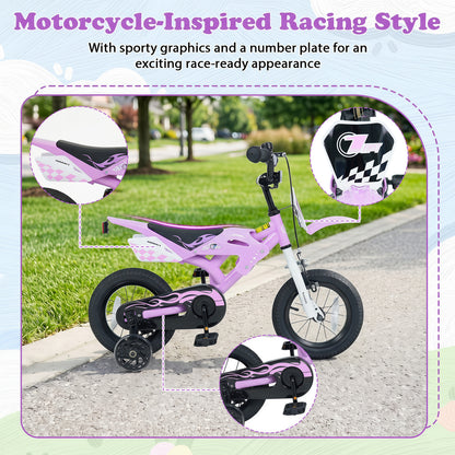 12 Inch Kids Bike with Training Wheels Ages 3-4