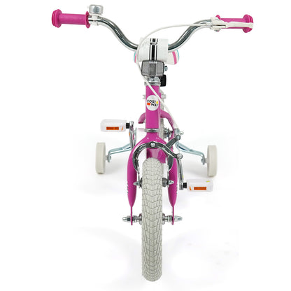 Kids Bike 12-18 Inch with Training Wheels - Pink