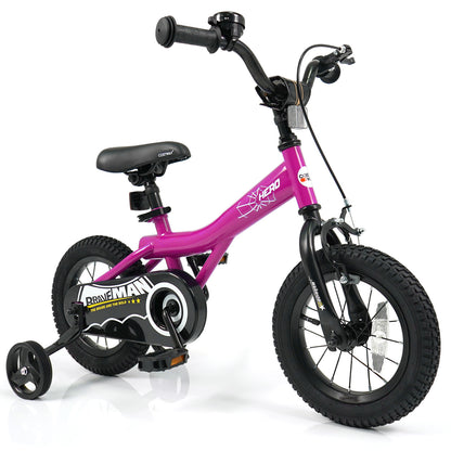 Kids Bike 14-Inch with Removable Training Wheels Pink