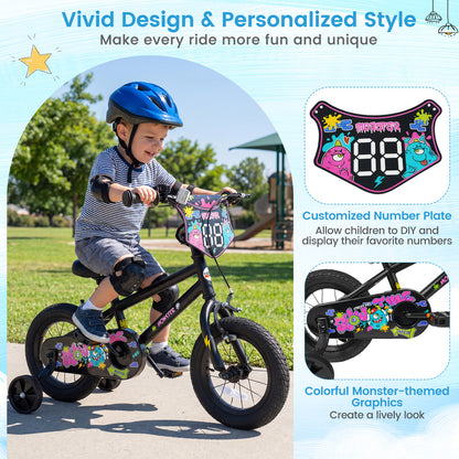 18-Inch Kids Bike with Training Wheels for Ages 4-8