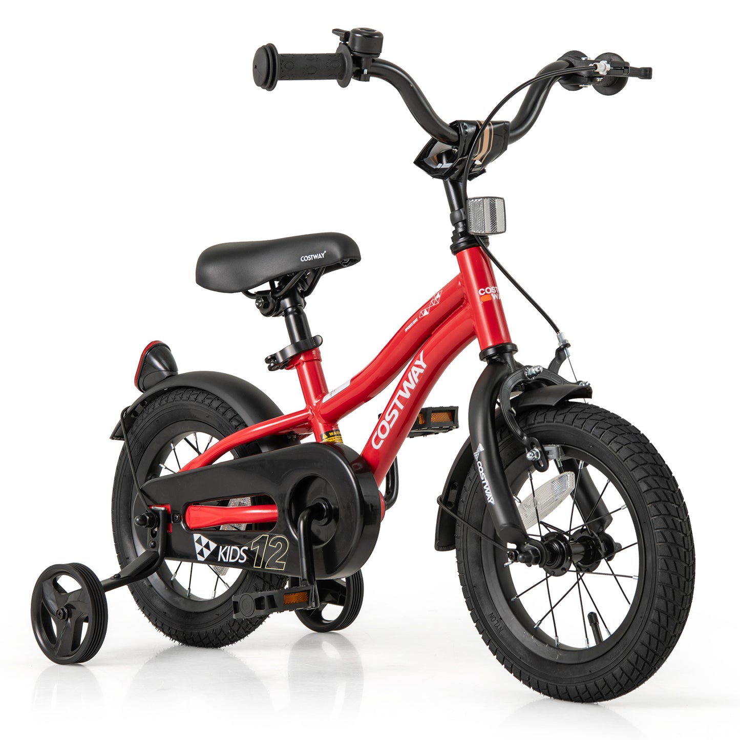 14 Inch Kids Bike Adjustable Bicycle with Reflectors and Bell for 3-5 Years Old