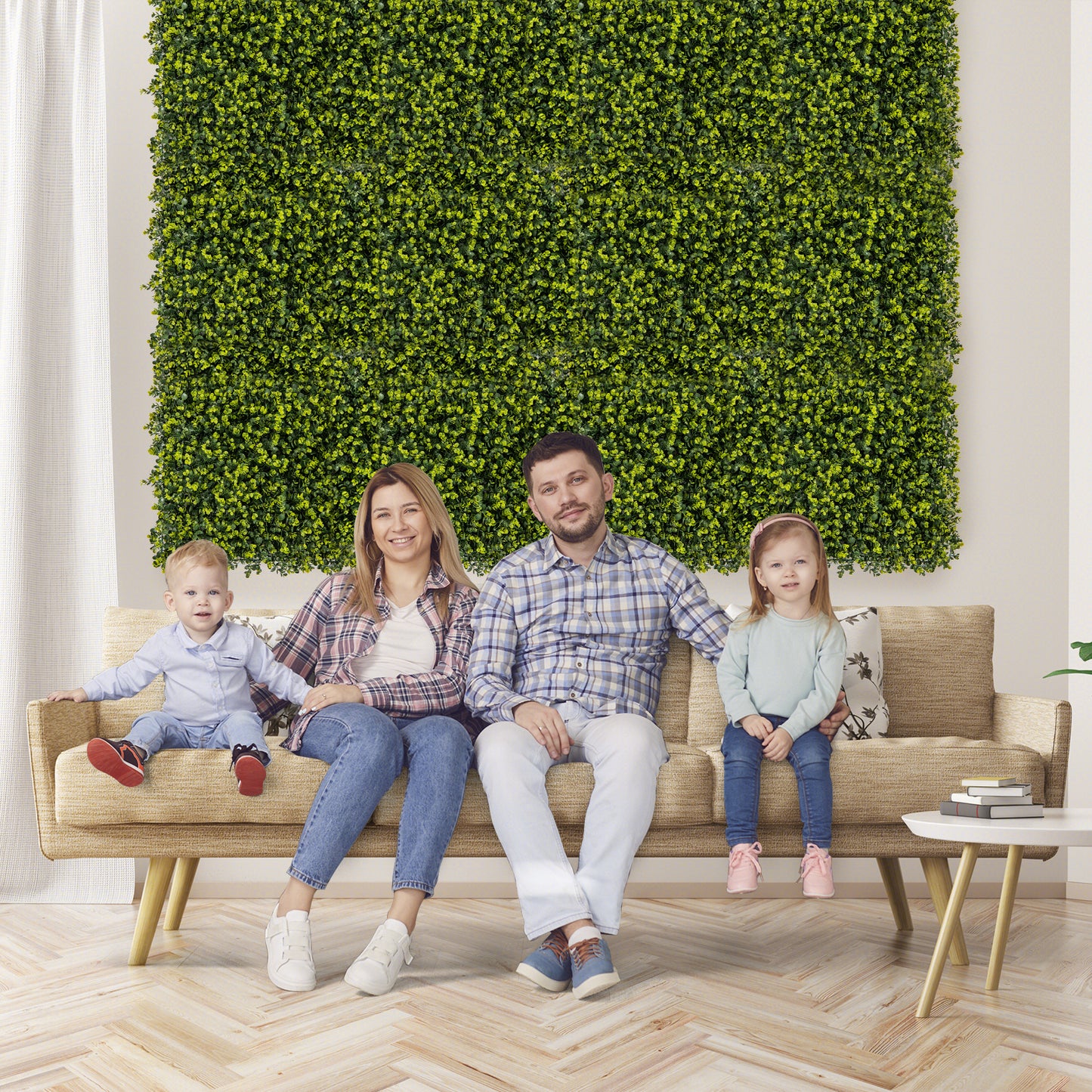 12 Pieces 20 Inch x 20 Inch Artificial Hedge Eucalyptus Panels