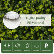 12 Pieces 20 Inch x 20 Inch Artificial Hedge Eucalyptus Panels