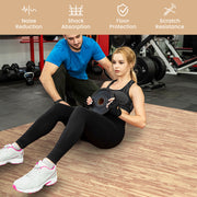 12 Tiles Wood Grain Foam Floor Mats with Borders