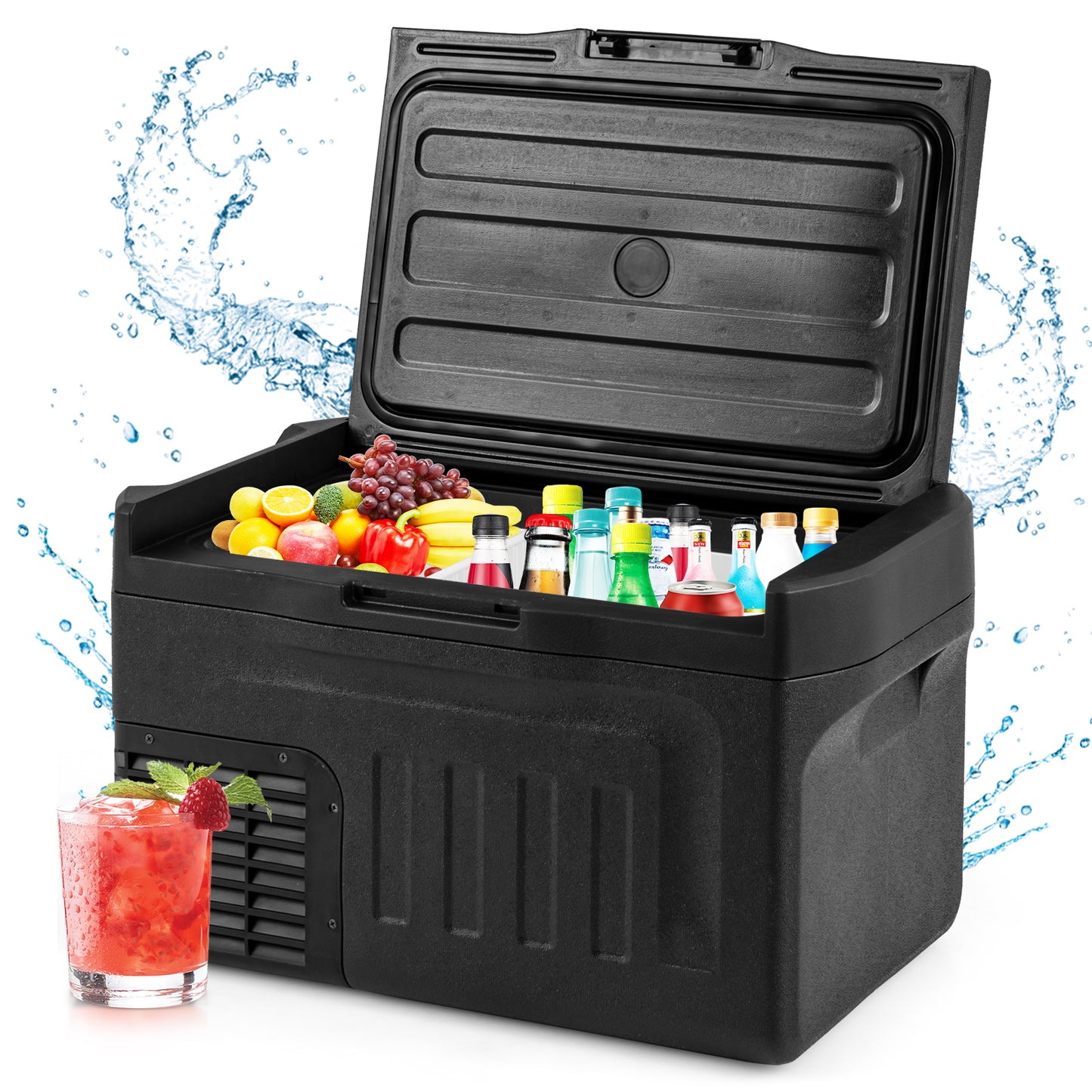 12V Car Refrigerator 32QT with Touch Panel and Removable Divider-M - S