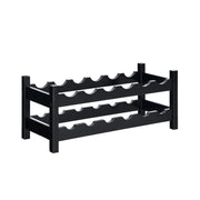 2-Tier 12 Bottles Bamboo Storage Shelf Wine Rack-Brown
