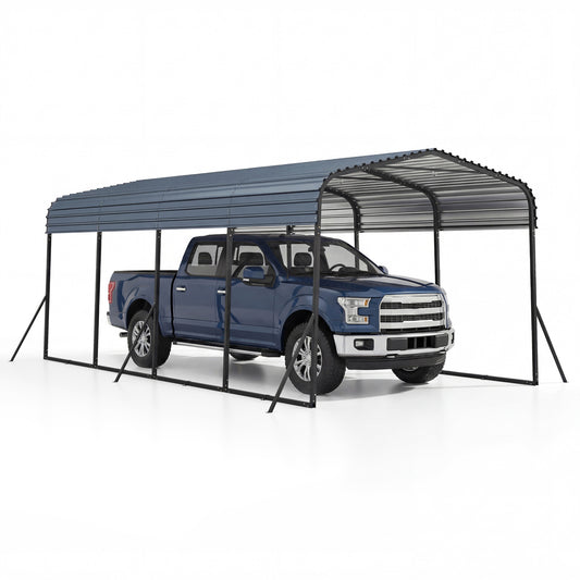 12 x 20 Feet Heavy-Duty Carport Outdoor Galvanized Steel Garage Car Shelter