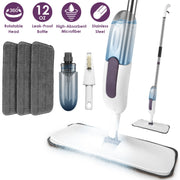 Spray Mop With 3 Machine Washable Microfiber Pads