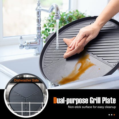 1350 W Outdoor Electric BBQ Grill with Removable Stand Easy to Install