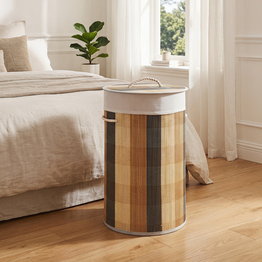 13.2 Gallon Bamboo Laundry Hamper with Removable Liner