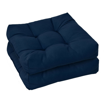 21 Inch x 21 Inch Patio Chair Seat Cushion Pads for Indoor and Outdoor-Orange - Navy