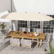13 FT Large Patio Umbrella Outdoor Double-Sided Table Market Umbrella with Crank Handle-Beige