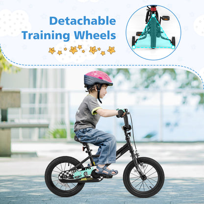14 Inch Kids Bike Adjustable for 3-5 Years Old with Low-Step Frame