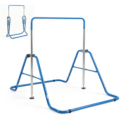 143 lbs Capacity Foldable and Adjustable Kids Gymnastics Bar with 5 Height Levels