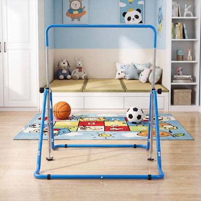 143 lbs Capacity Foldable and Adjustable Kids Gymnastics Bar with 5 Height Levels