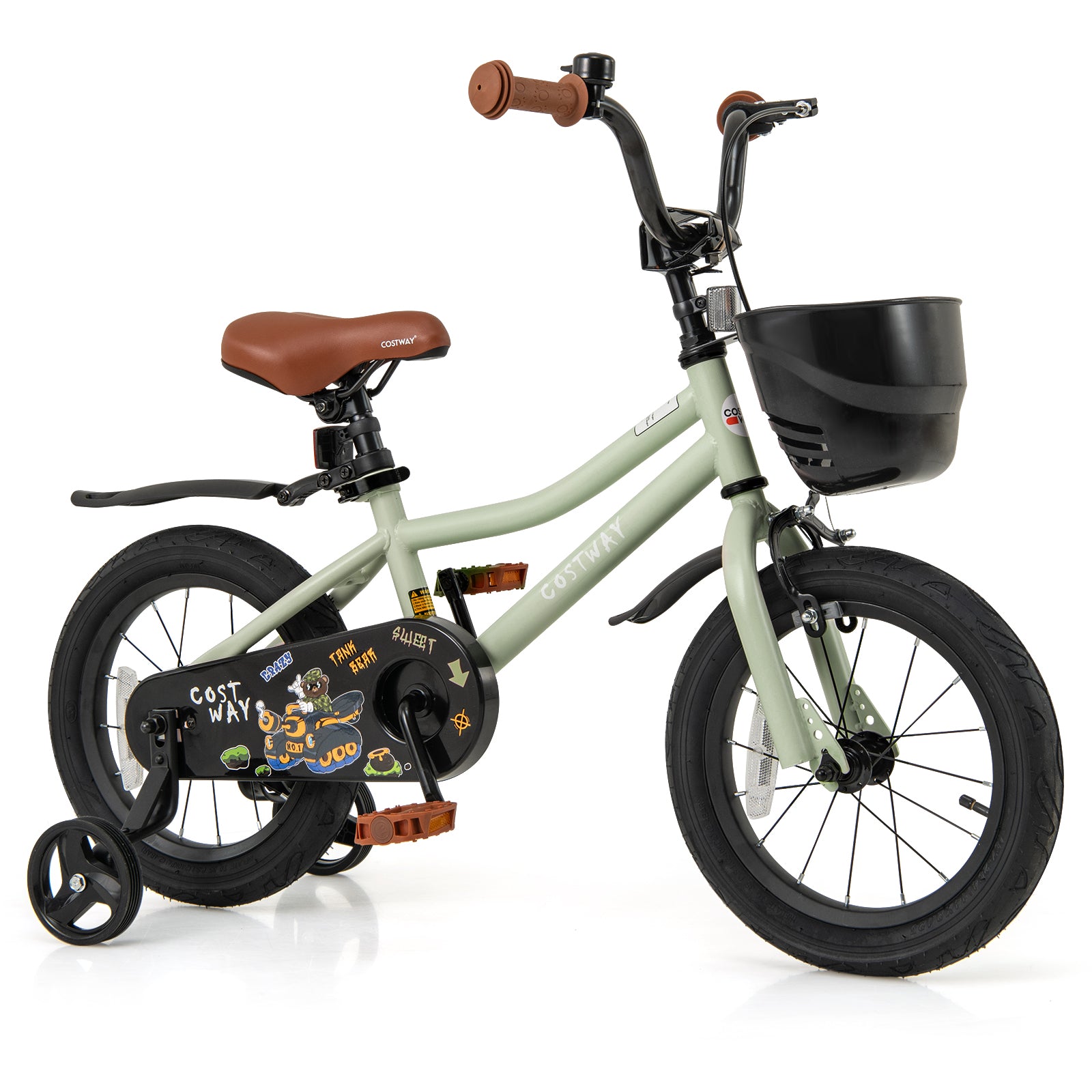16-Inch Kids Bike Adjustable with Training Wheels for 4-7 Years Old - 5 Years Old