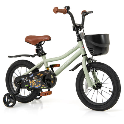 16-Inch Kids Bike Adjustable with Training Wheels for 4-7 Years Old - 5 Years Old