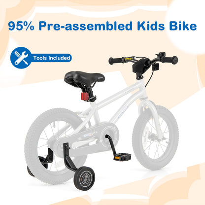16-Inch Kids Bike Bicycle for Boys Girls 4-7 Adjustable with High Carbon Steel Frame-16 inches