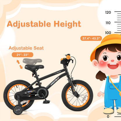 16-Inch Kids Bike Sport Bicycle for 4-7 Years Old with Adjustable Seat and Reflectors-16 inches