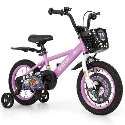 18 Inch Kids Bike for 4-8 Years Old Sport Bicycle with Adjustable Handlebar and Saddle-18 inches - 14 Inches
