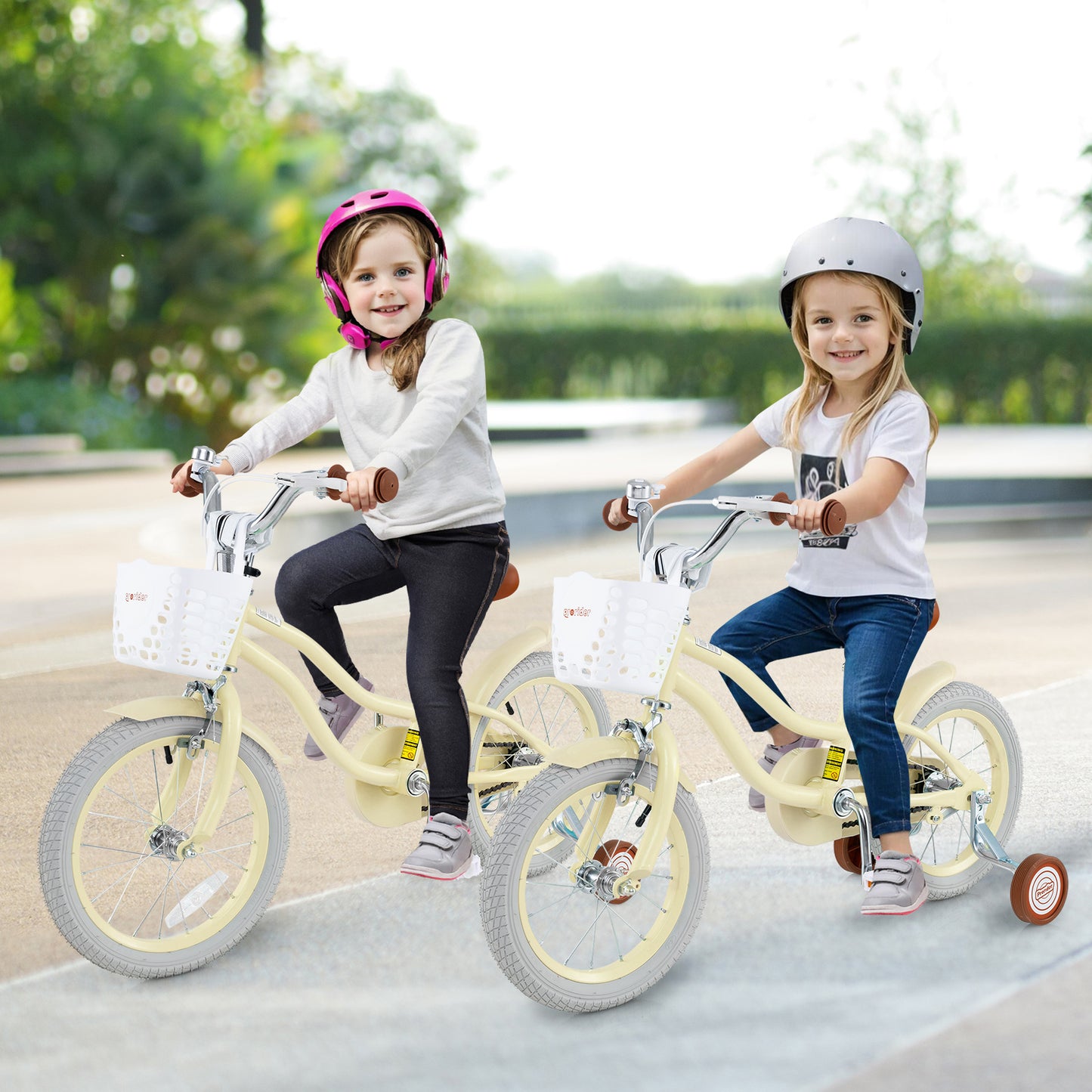 14/16/18 Inch Kids Bike Adjustable with Training Wheels Ages 3-8 Years Olds-16 inches