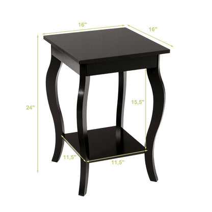 Accent Sofa End Side Table-Brown