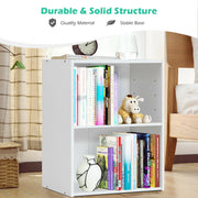 2-Layer Multifunctional Furniture Display Cabinet with Large Capacity Storage Space-White