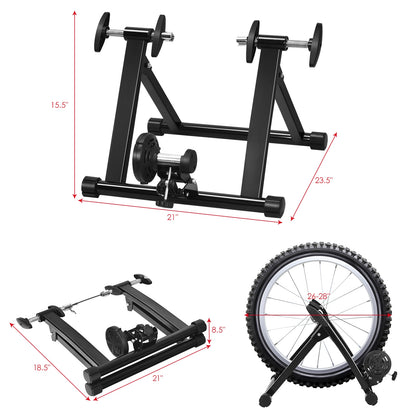Folding Indoor Bike Trainer Stand for 26-28 Inch Wheels