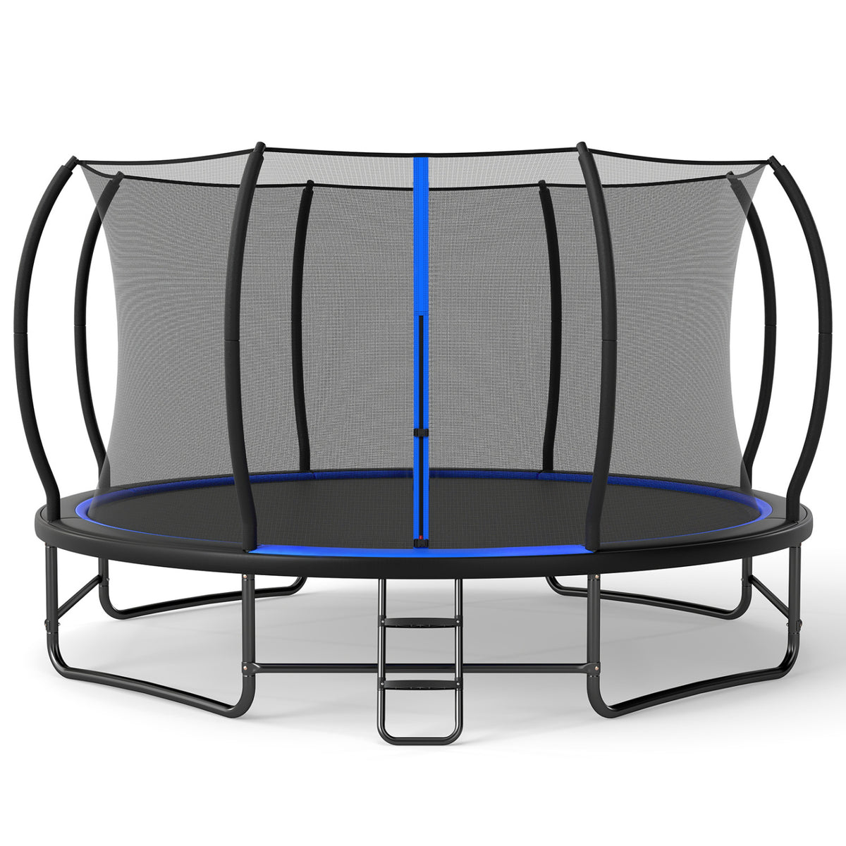 14 FT Outdoor Recreational Trampoline with 4 Stabilizer Bars for Backyard