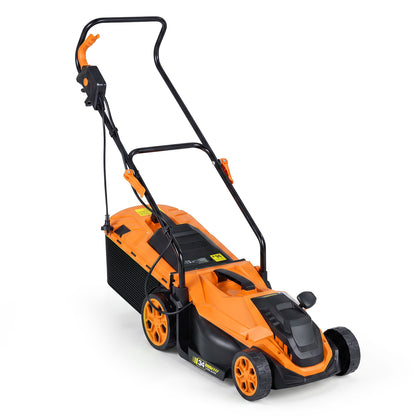 14-Inch Corded Electric Lawn Mower with 5-Position Height Adjust