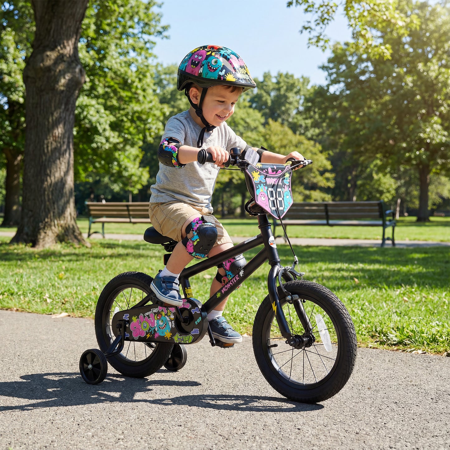 18-Inch Kids Bike with Training Wheels for Ages 4-8