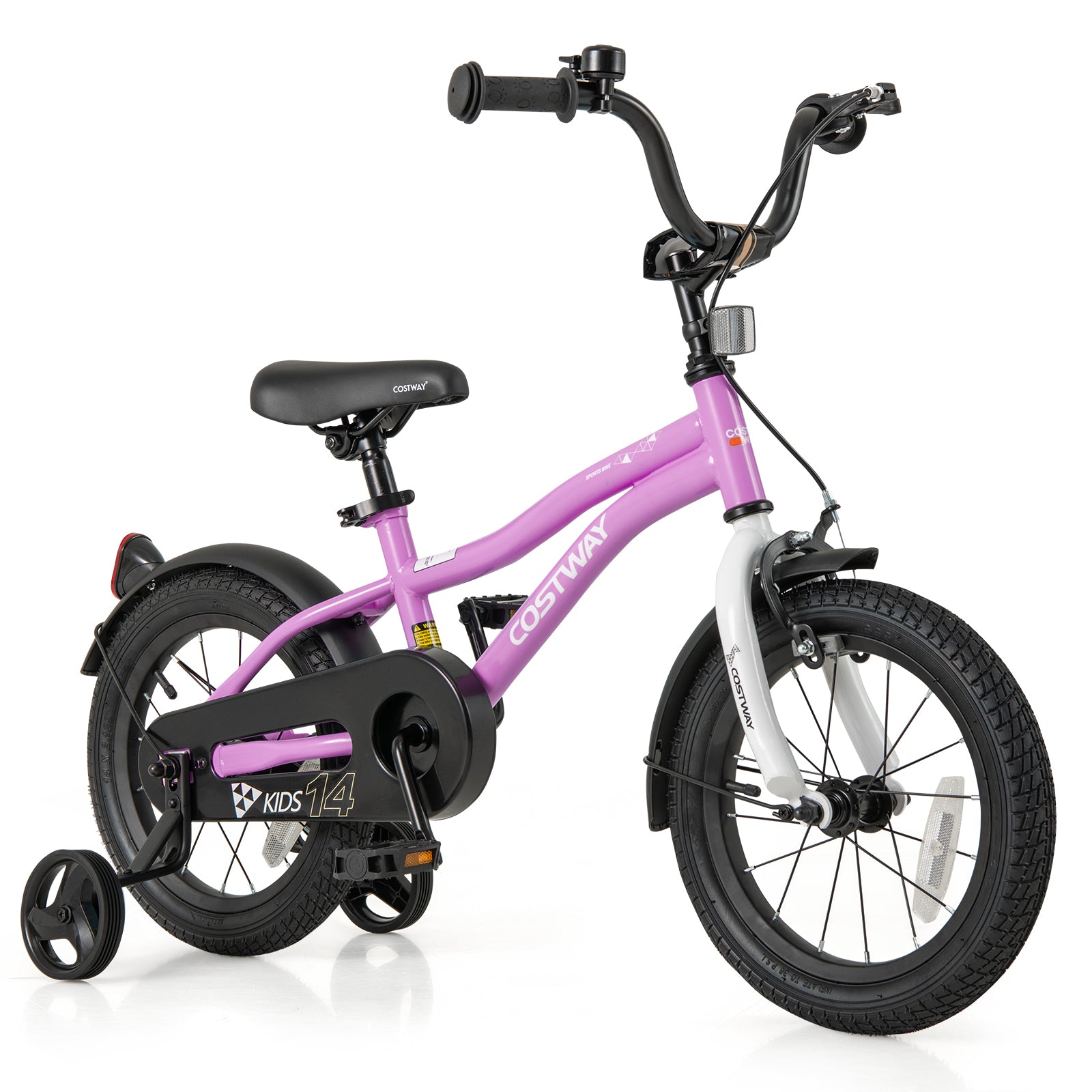 Kids Bike 14-Inch Children Training Bicycle with 2 Brake for 3-5 Years Old - 5 Years Old