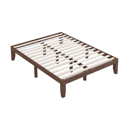 Queen Size 14 Inch Wooden Bed Mattress Frame