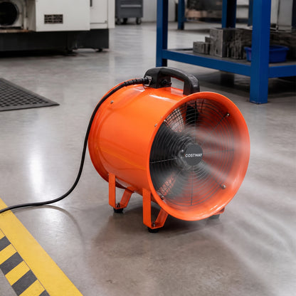 14" Industrial Blower Fan with 25 FT Flexible Duct Hose