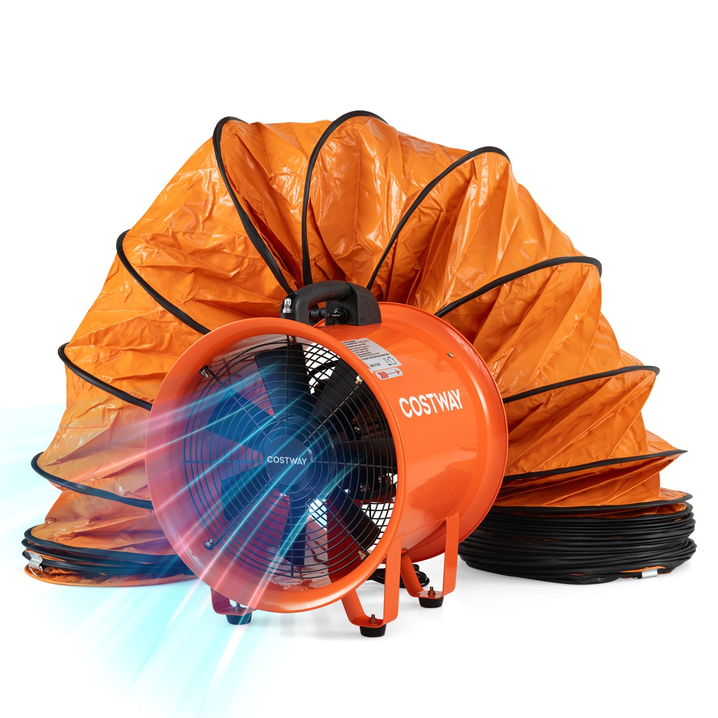14" Industrial Blower Fan with 25 FT Flexible Duct Hose
