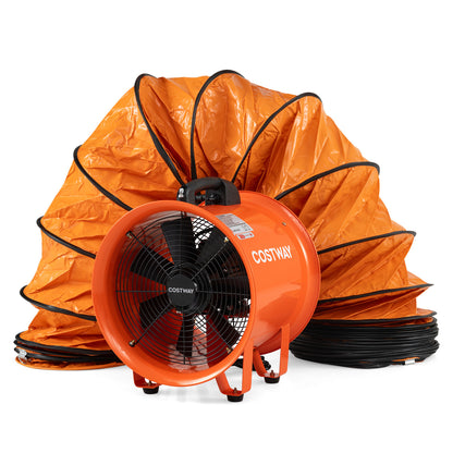 14" Industrial Blower Fan with 25 FT Flexible Duct Hose