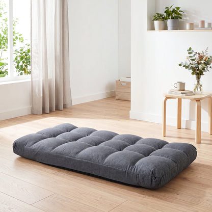 14-Position Adjustable Floor Chair with Back Support - Gray