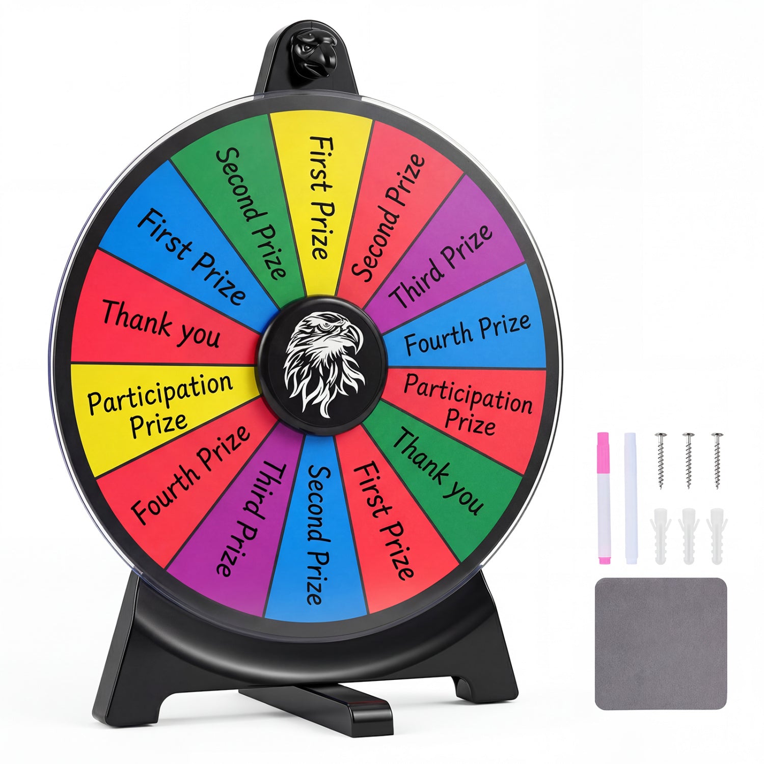 14 Slots Spin Wheel with Blackboard Marker