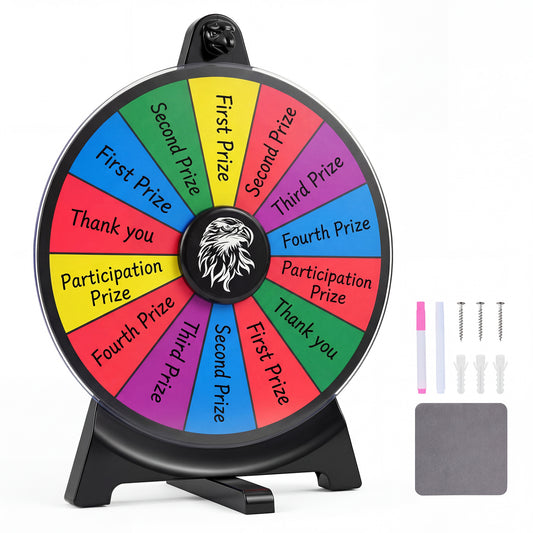 14 Slots Spin Wheel with Blackboard Marker