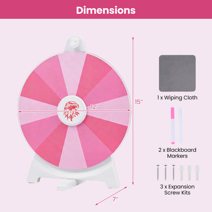 14 Slots Spin Wheel with Blackboard Marker