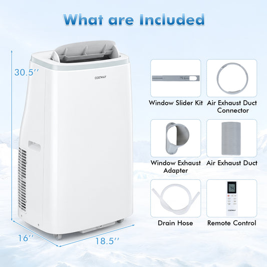 15000 BTU Portable Air Conditioner with APP Control and Fan